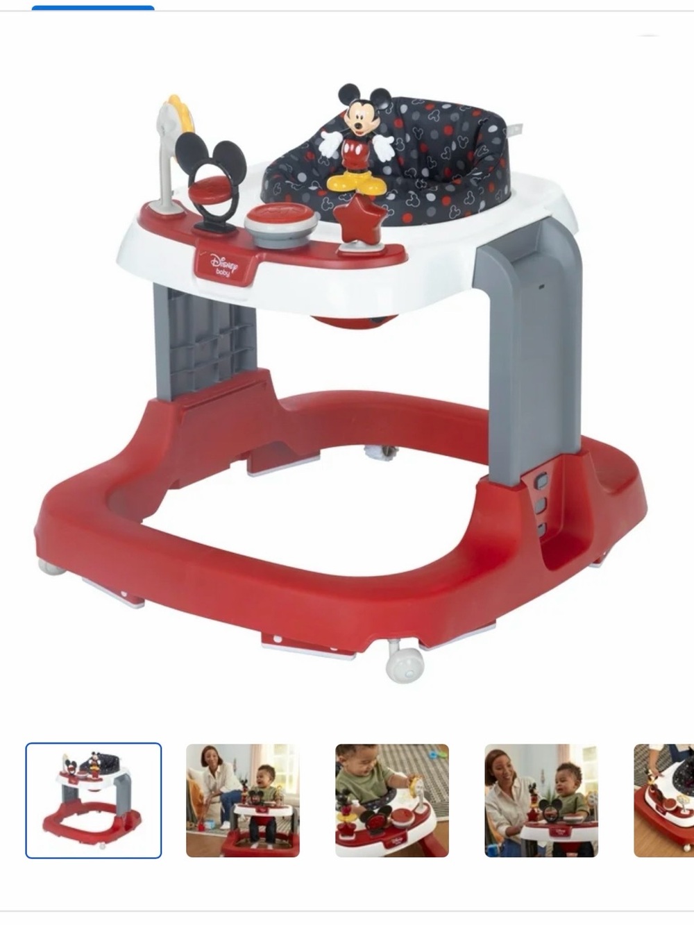 Disney Baby Mickey Mouse Red & White Activity Walker
